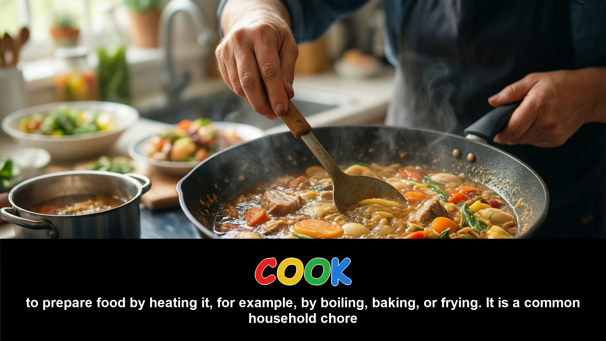 English Illustration for cook